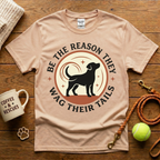 Be The Reason They Wag Their Tails Animal Rescue T-Shirt - Tattoo Badge