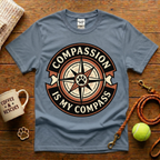 Compassion Is My Compass Animal Rescue T-Shirt - Tattoo Badge