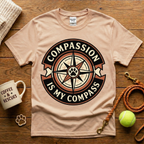 Compassion Is My Compass Animal Rescue T-Shirt - Tattoo Badge