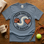 From Shelter To Safety Animal Recue T-Shirt - Tattoo Badge