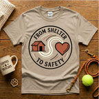 From Shelter To Safety Animal Recue T-Shirt - Tattoo Badge