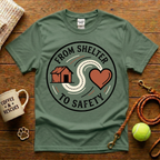 From Shelter To Safety Animal Recue T-Shirt - Tattoo Badge