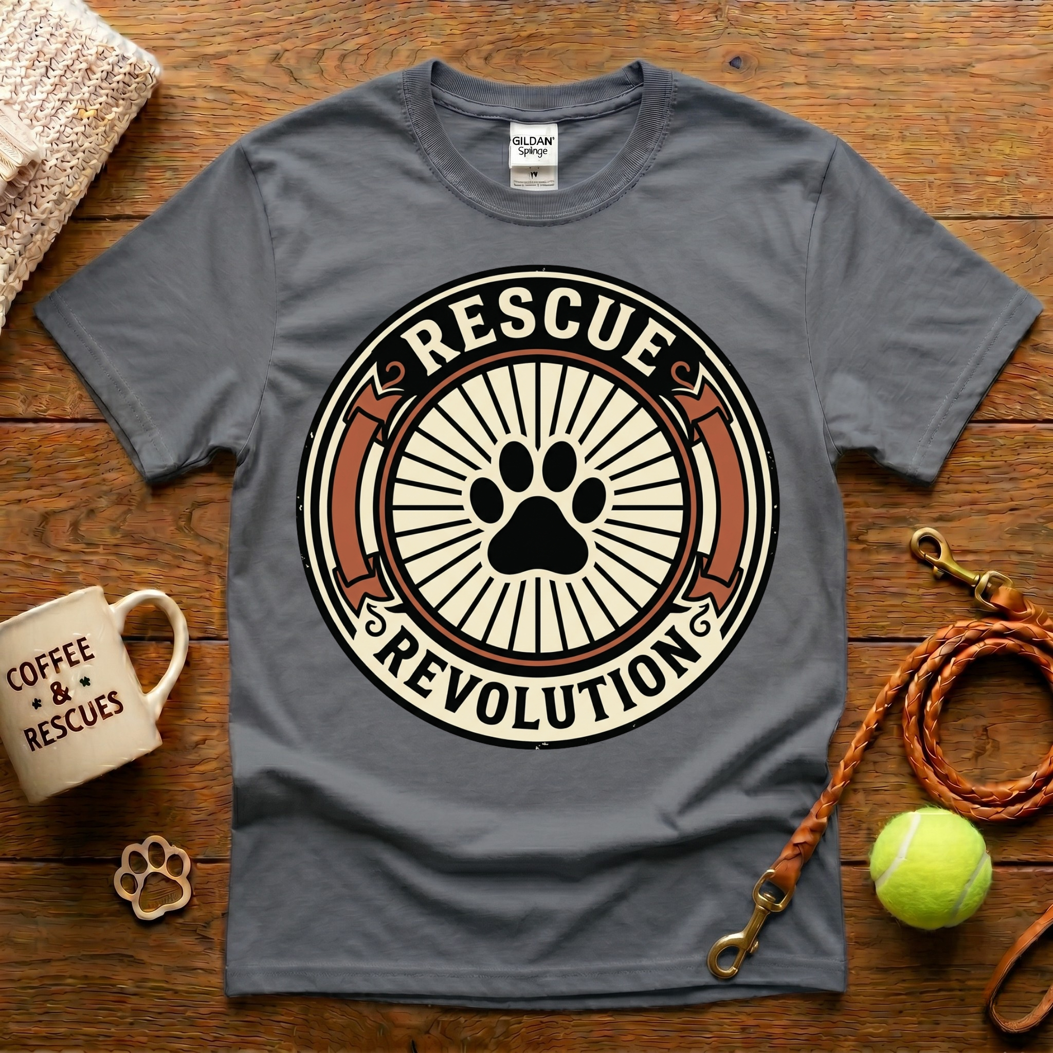 Rescue Revolution Animal Rescue T-Shirt - Tattoo Badge