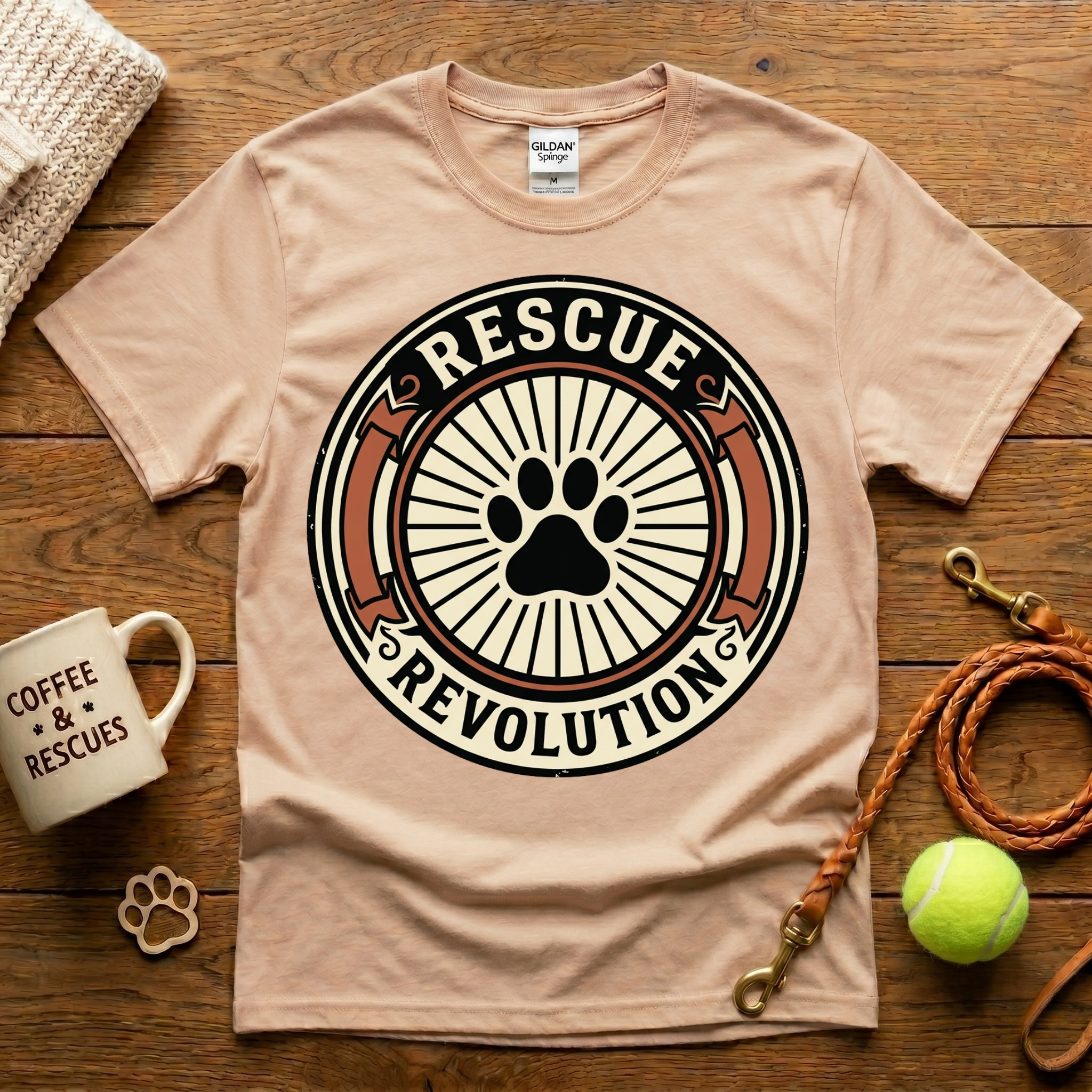 Rescue Revolution Animal Rescue T-Shirt - Tattoo Badge