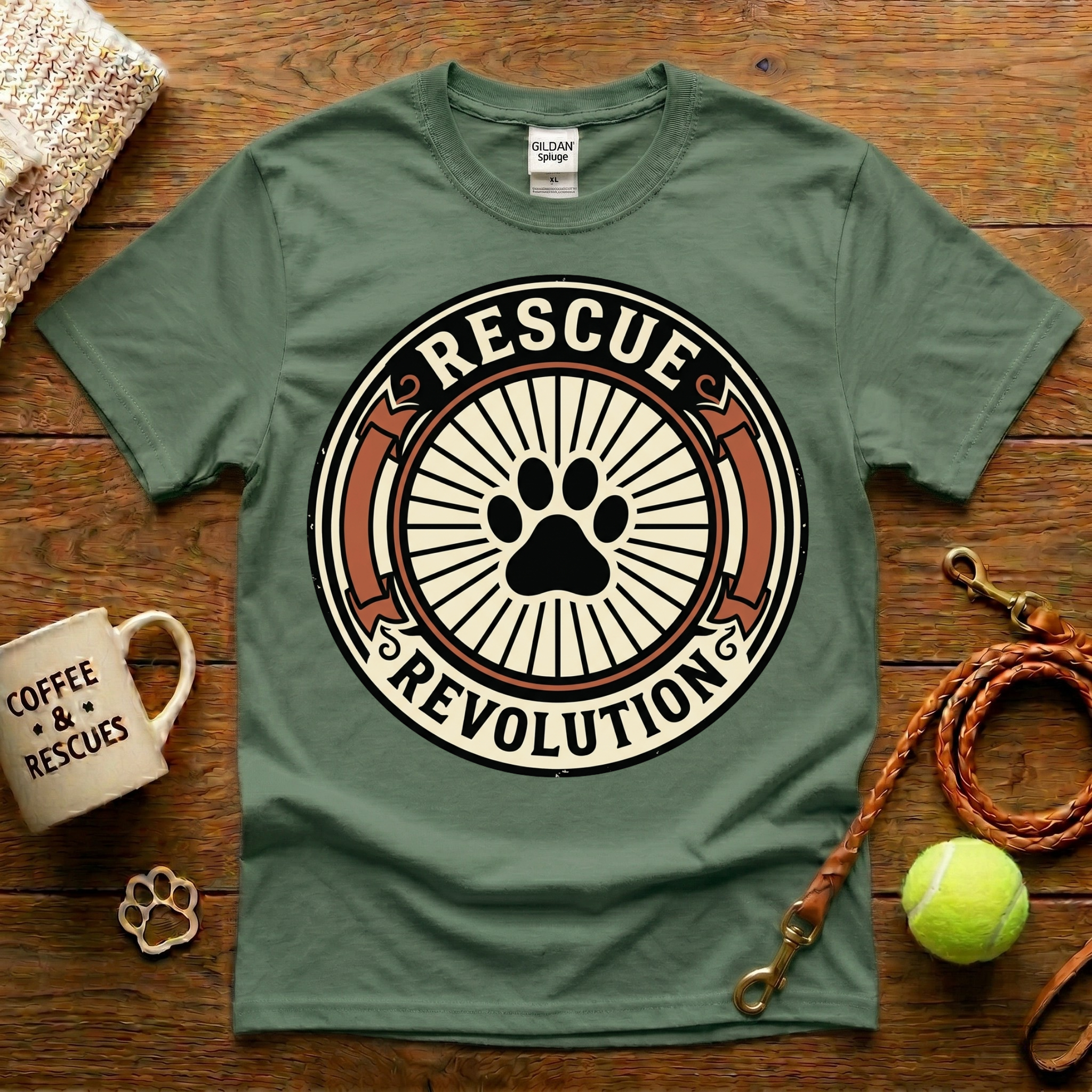 Rescue Revolution Animal Rescue T-Shirt - Tattoo Badge