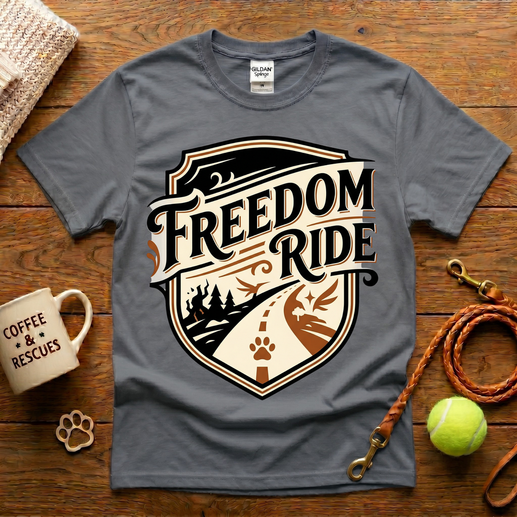 Freedom Ride Animal Rescue T-Shirt - Tattoo Badge