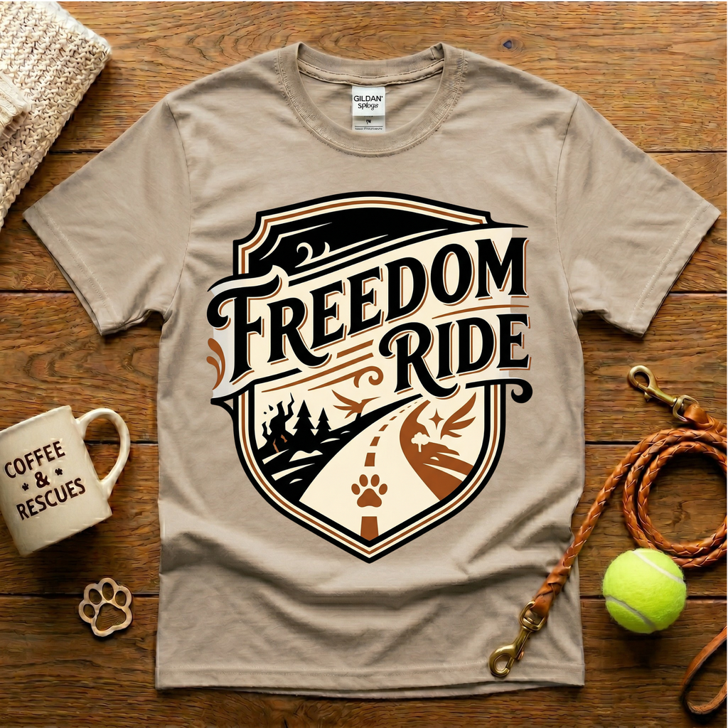 Freedom Ride Animal Rescue T-Shirt - Tattoo Badge