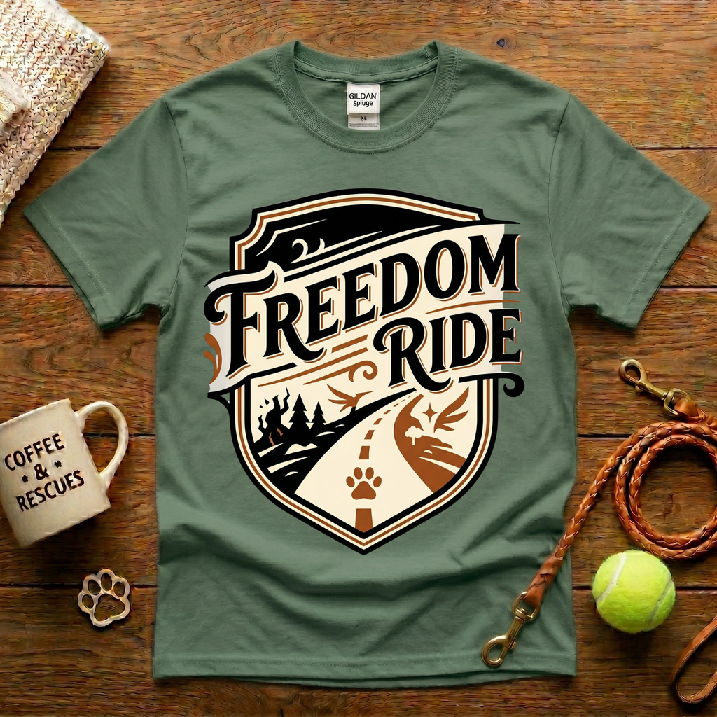 Freedom Ride Animal Rescue T-Shirt - Tattoo Badge
