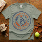 Kindness Saves Lives Animal Rescue T-Shirt - Vintage Badge