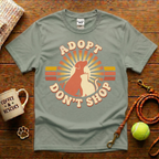 Adopt Don't Shop Animal Rescue T-Shirt - Vintage Retro