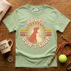 Adopt Don't Shop Animal Rescue T-Shirt - Vintage Retro