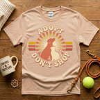 Adopt Don't Shop Animal Rescue T-Shirt - Vintage Retro