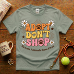 Adopt Don't Shop Animal Rescue T-Shirt - Vintage Retro