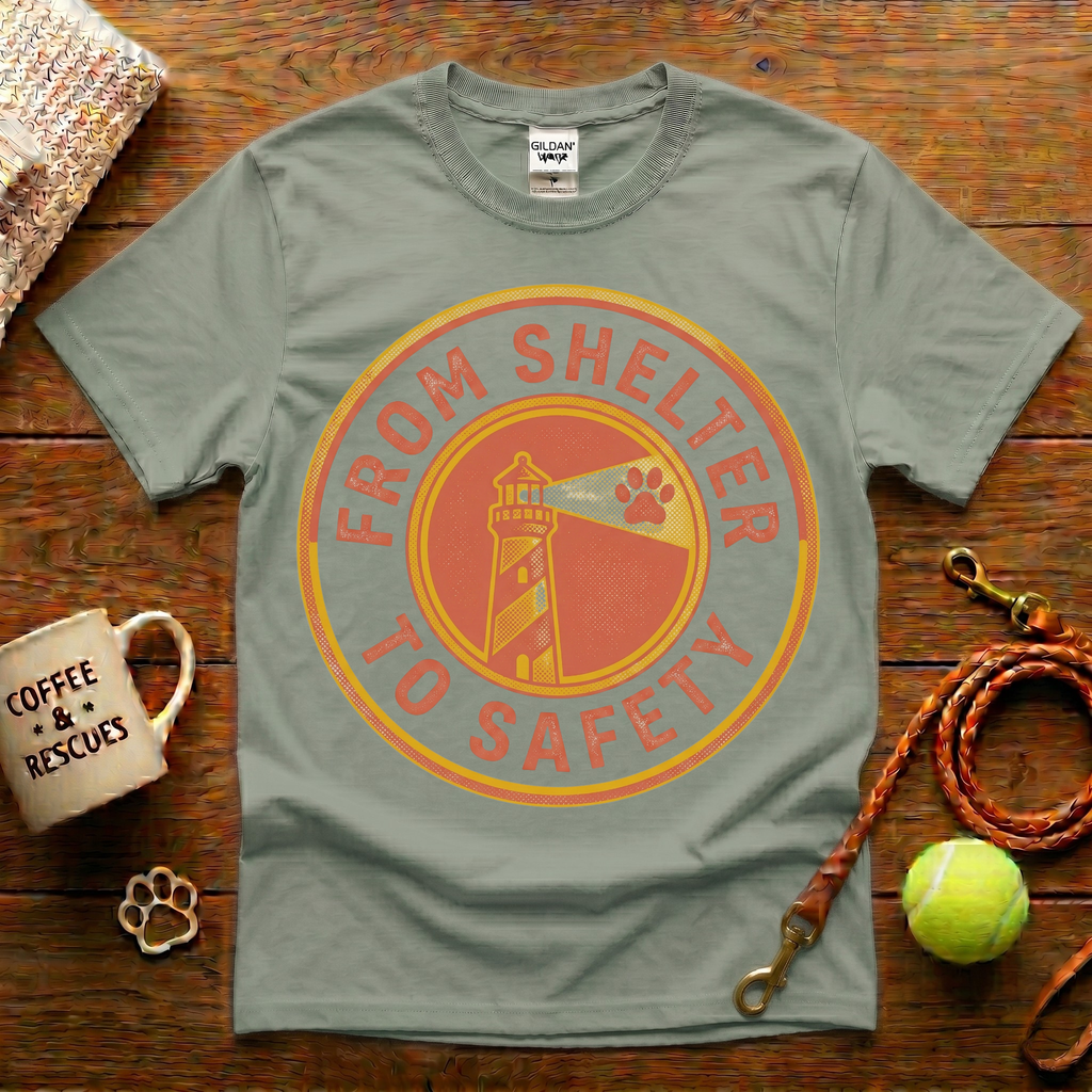 From Shelter To Safety Animal Rescue T-Shirt - Vintage Retro