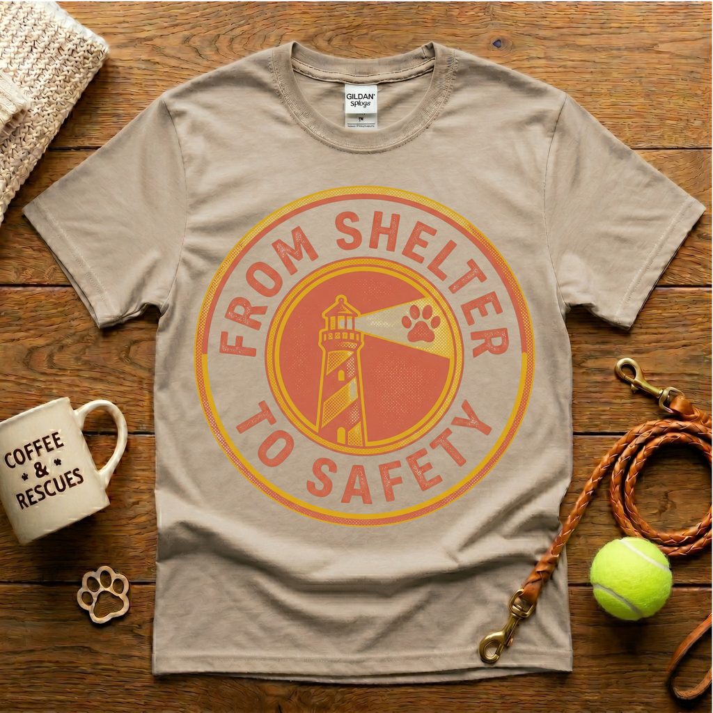 From Shelter To Safety Animal Rescue T-Shirt - Vintage Retro