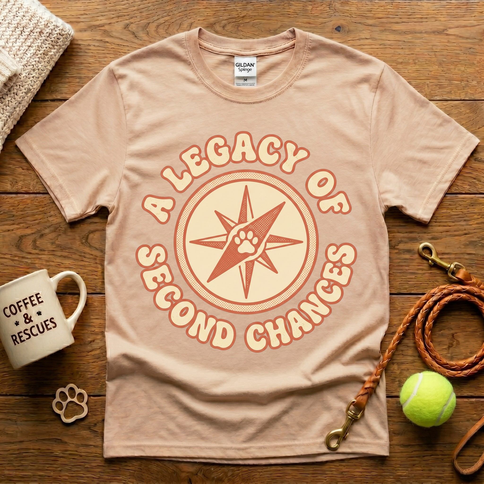 A Legacy of Second Chances Animal Rescue T-Shirt - Vintage Retro