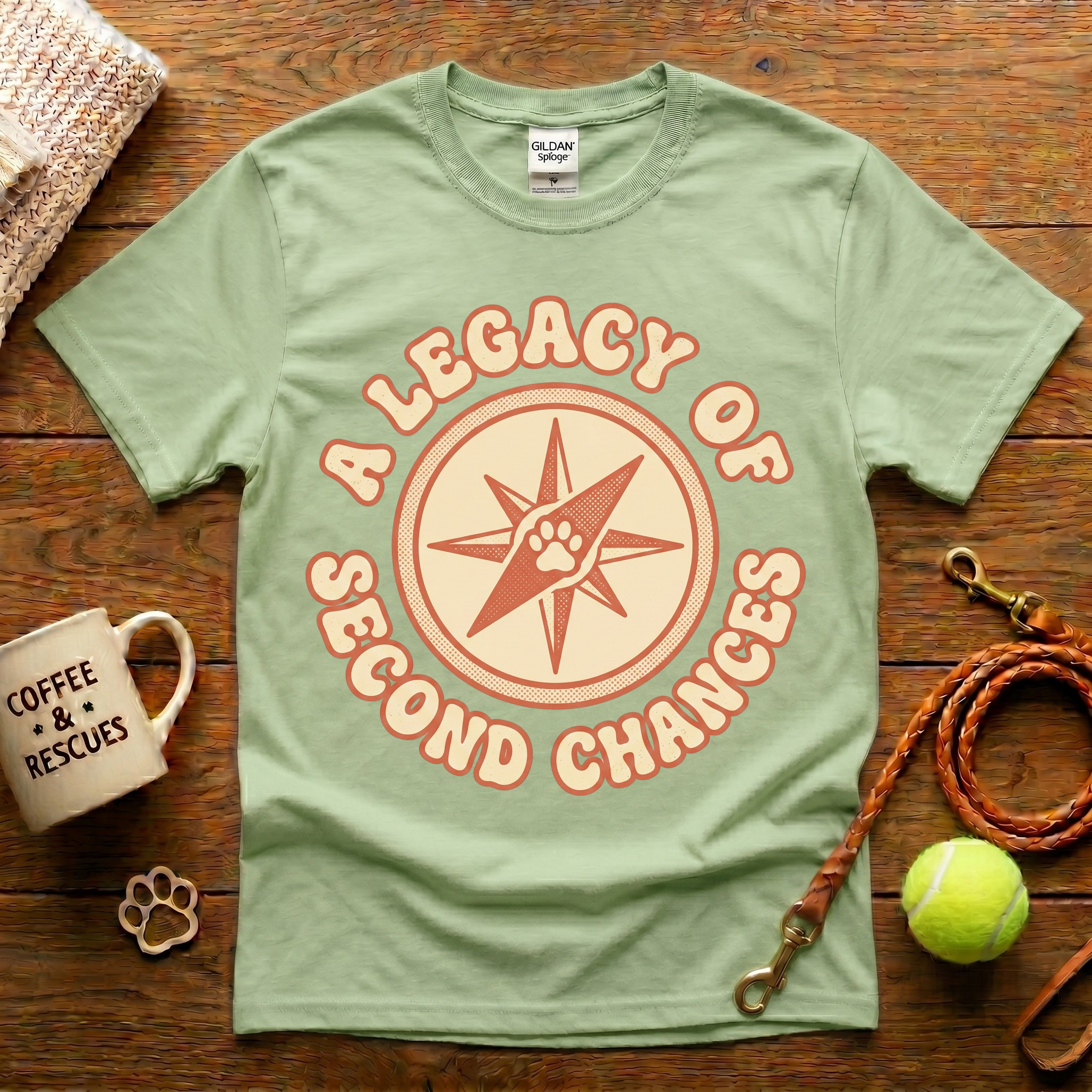 A Legacy of Second Chances Animal Rescue T-Shirt - Vintage Retro