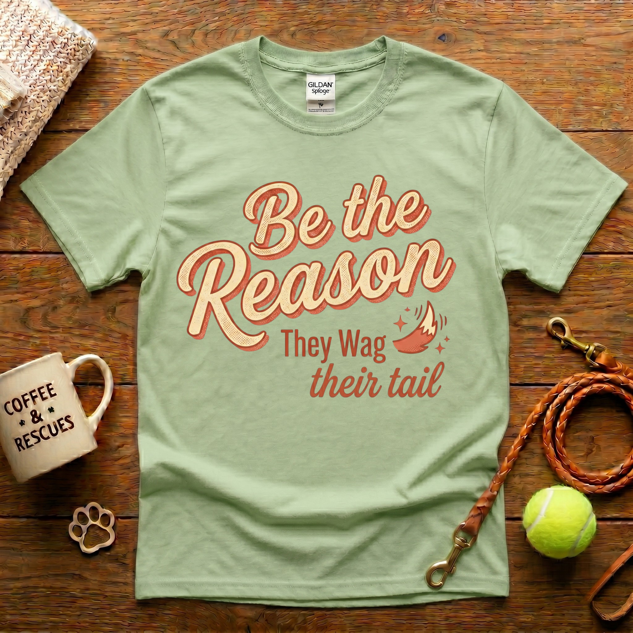 Be The Reason They Wag Their Tail Animal Rescue T-Shirt - Vintage Retro
