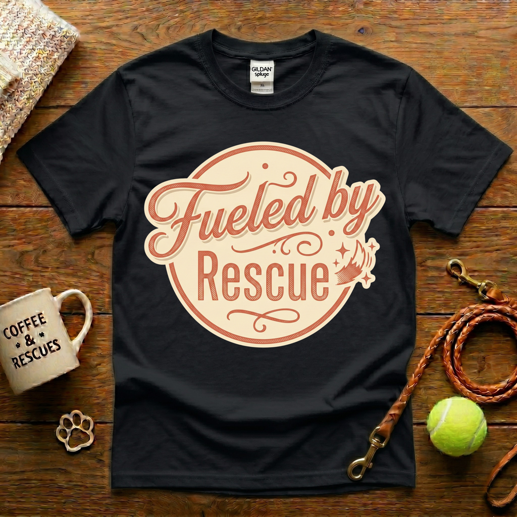 Fueled By Rescue Animal Rescue T-Shirt - Vintage Retro