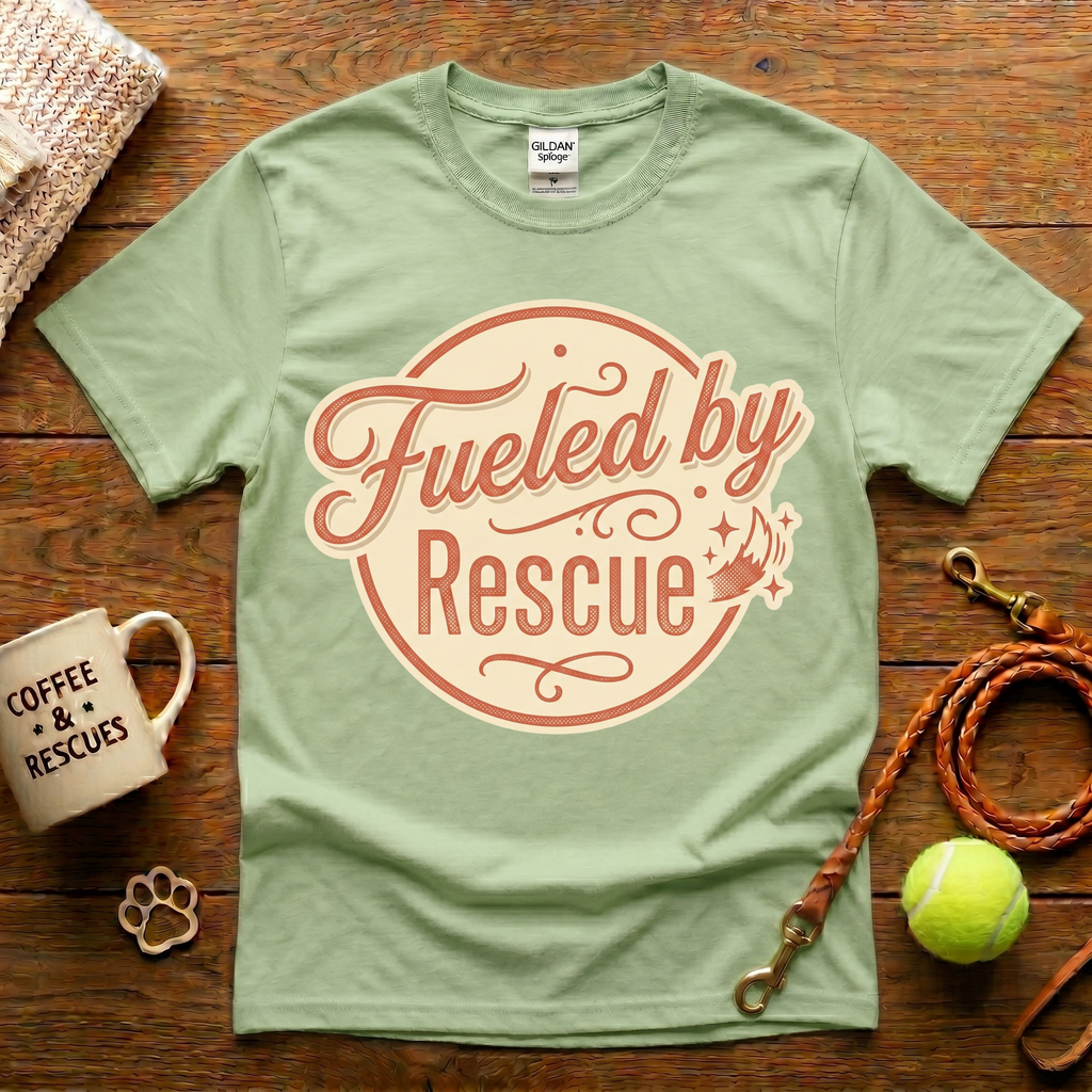 Fueled By Rescue Animal Rescue T-Shirt - Vintage Retro
