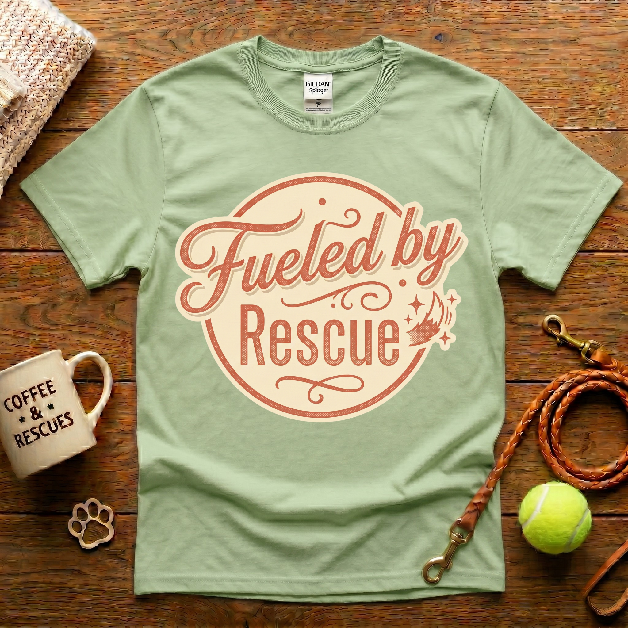 Fueled By Rescue Animal Rescue T-Shirt - Vintage Retro