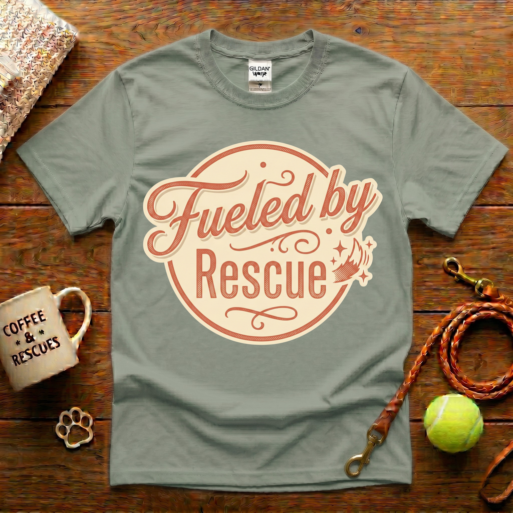 Fueled By Rescue Animal Rescue T-Shirt - Vintage Retro