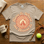 Home Is Where The Rescue Is Animal Rescue T-Shirt - Vintage Retro