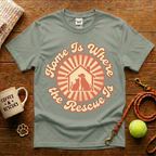Home Is Where The Rescue Is Animal Rescue T-Shirt - Vintage Retro