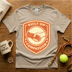 Built On Compassion Animal Rescue T-Shirt - Vintage Retro