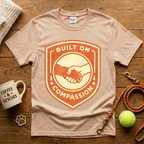 Built On Compassion Animal Rescue T-Shirt - Vintage Retro