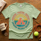 Rescue Foster Repeat Animal Rescue T-Shirt - Vintage Retro