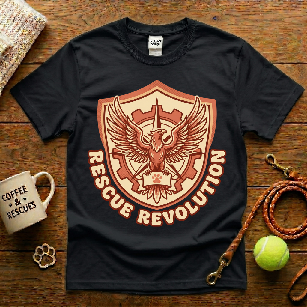 Rescue Revolution Animal Rescue T-Shirt - Vintage Badge