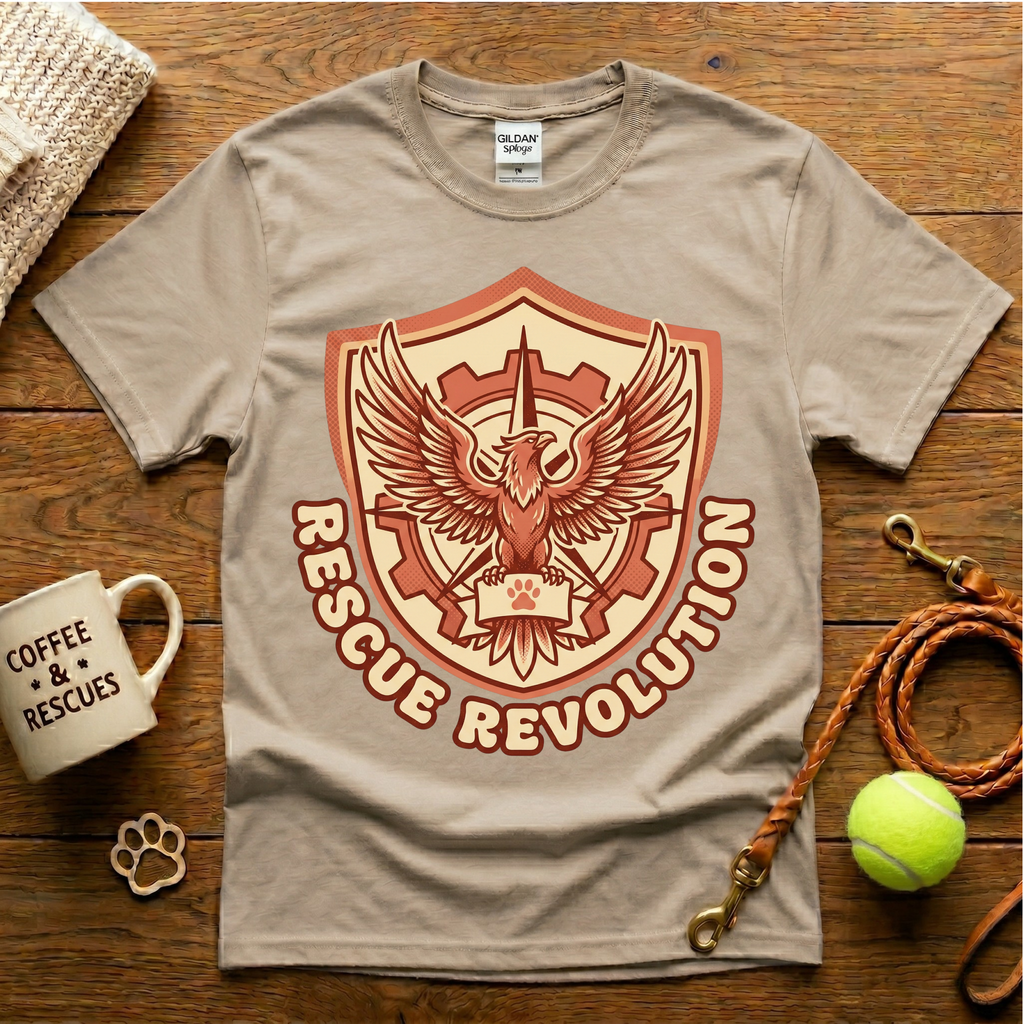 Rescue Revolution Animal Rescue T-Shirt - Vintage Badge