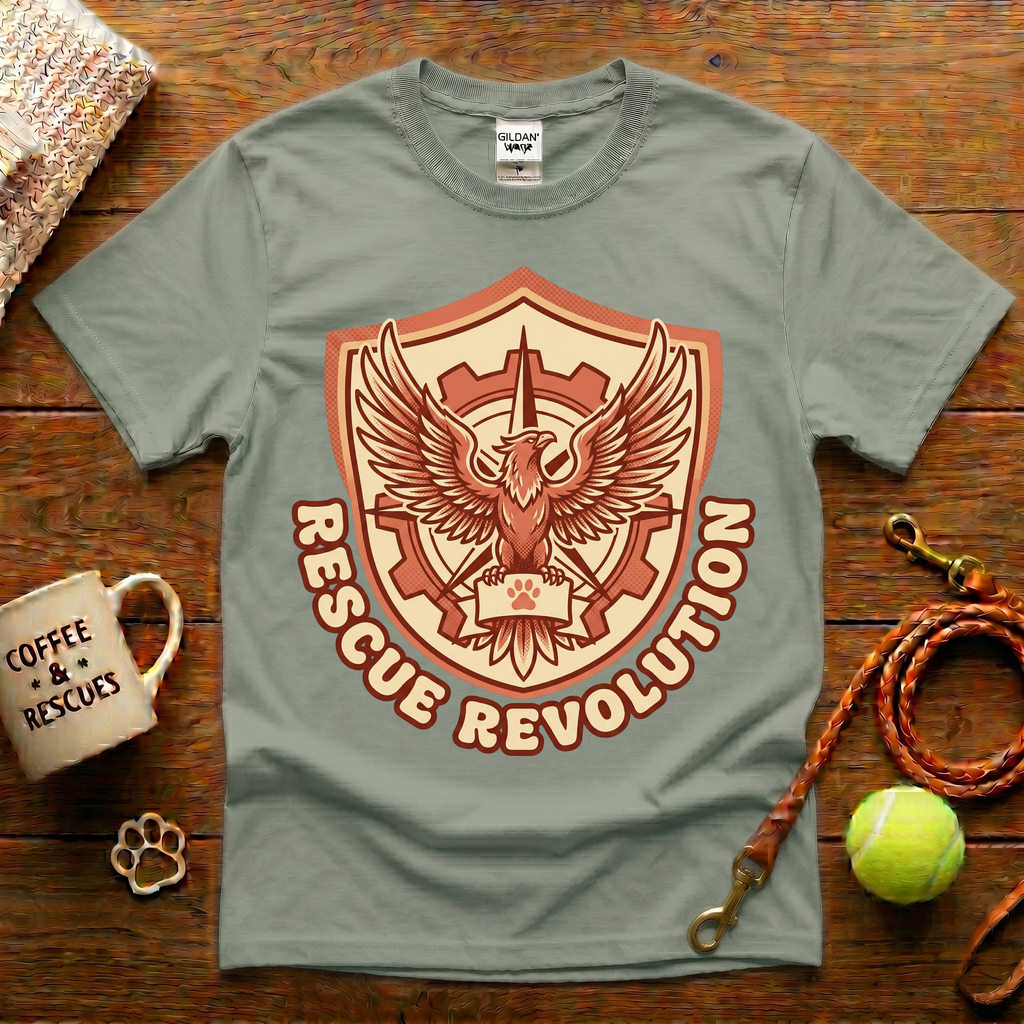 Rescue Revolution Animal Rescue T-Shirt - Vintage Badge