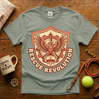 Rescue Revolution Animal Rescue T-Shirt - Vintage Badge