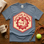 Shelter Strong Animal Rescue T-Shirt - Vintage Badge