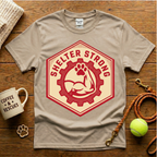 Shelter Strong Animal Rescue T-Shirt - Vintage Badge
