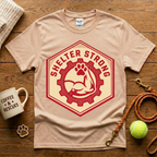 Shelter Strong Animal Rescue T-Shirt - Vintage Badge