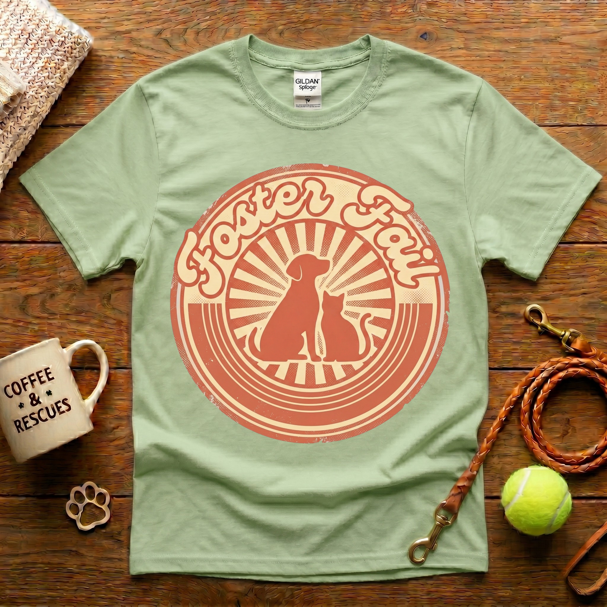 Foster Fail Animal Rescue T-Shirt - Vintage Retro