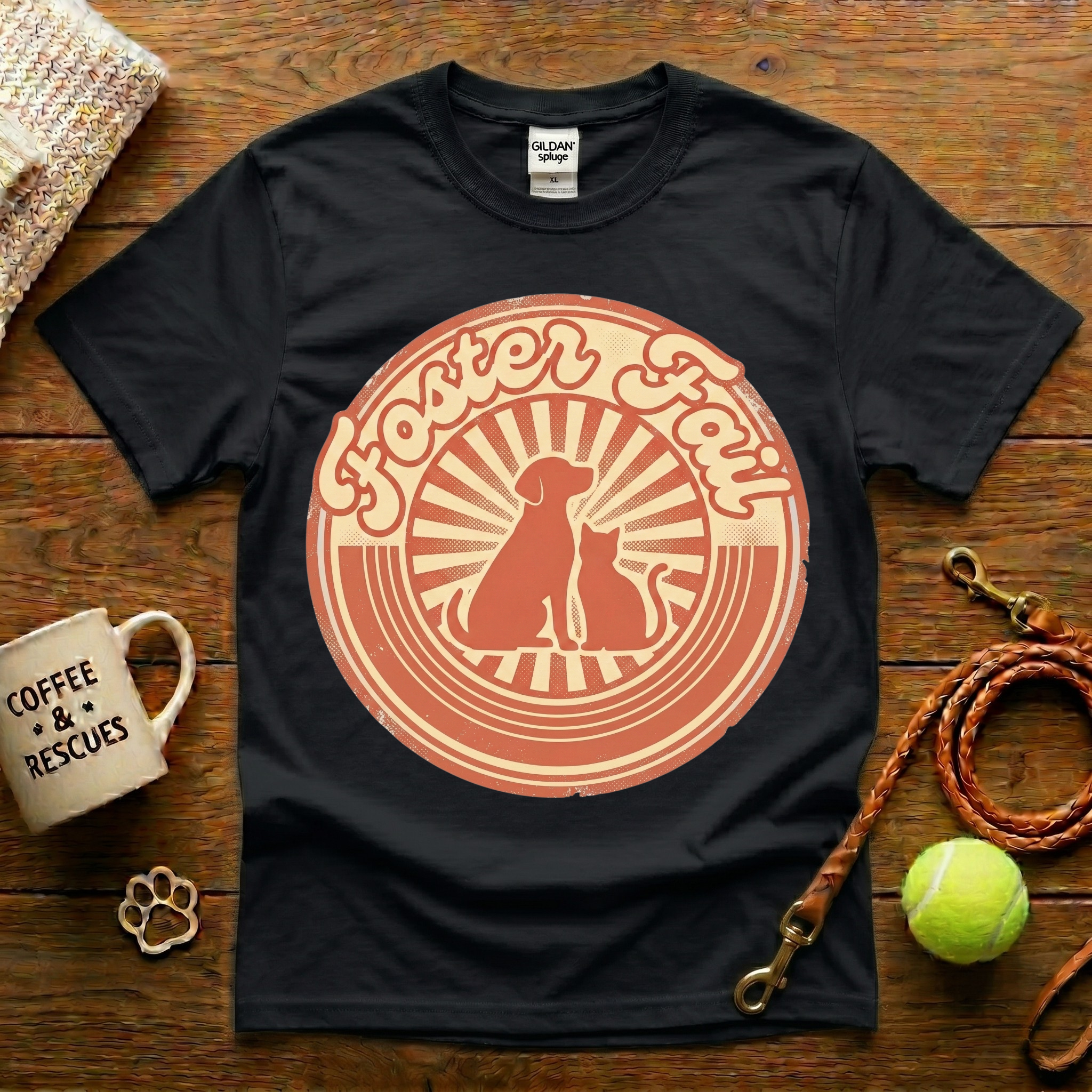 Foster Fail Animal Rescue T-Shirt - Vintage Retro