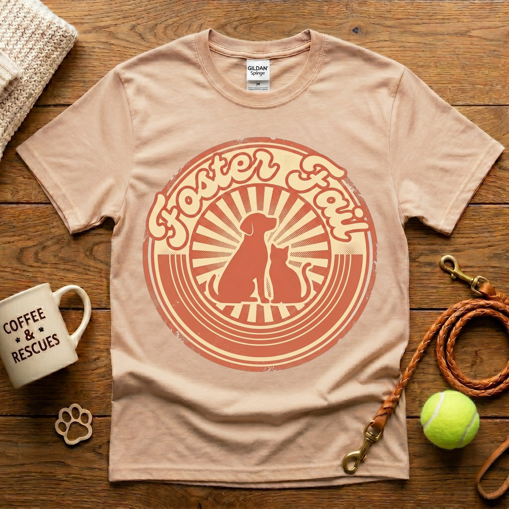 Foster Fail Animal Rescue T-Shirt - Vintage Retro