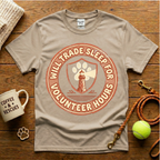 Will Trade Sleep For Volunteer Hours Animal Rescue T-Shirt - Vintage Retro