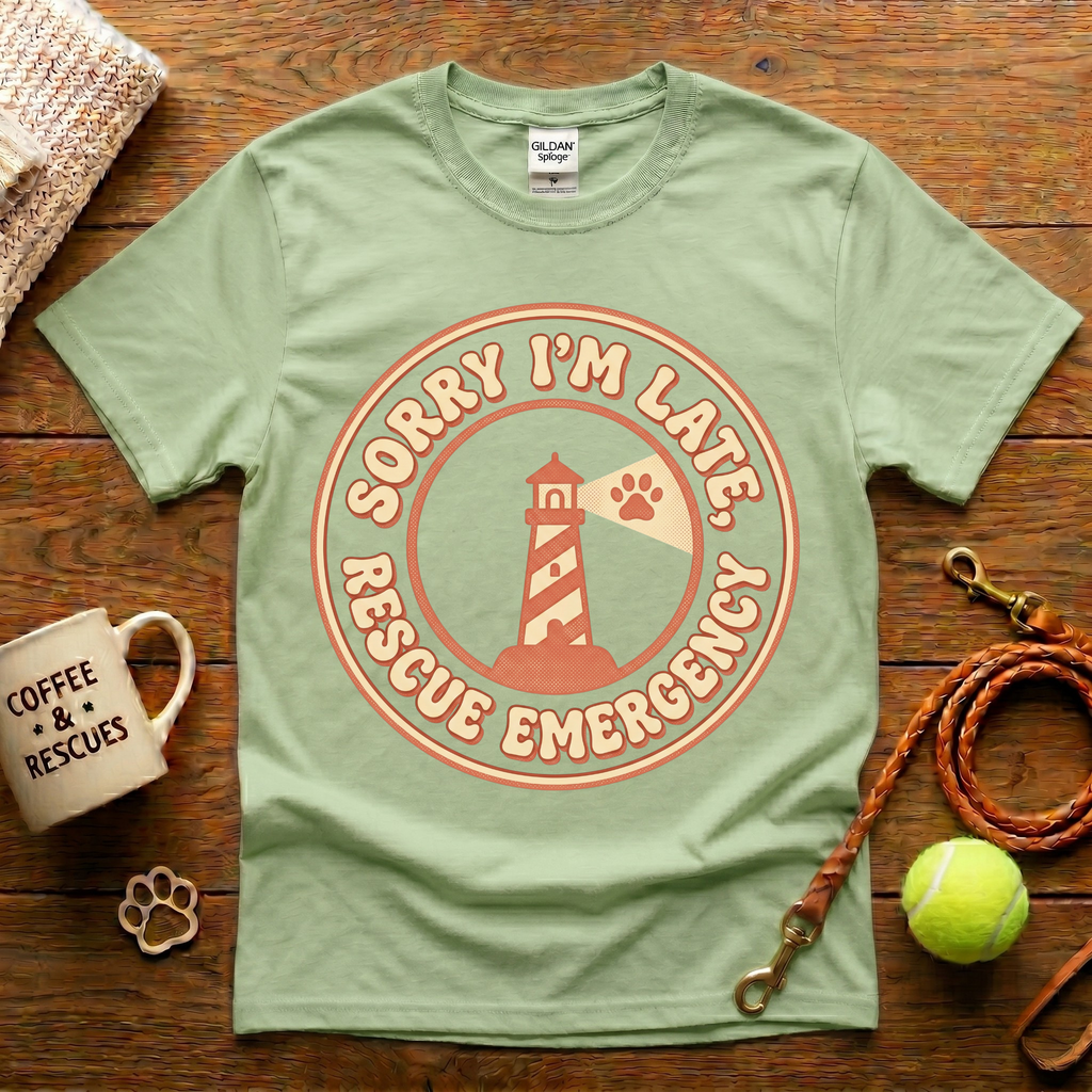 Sorry I'm Late Rescue Emergency Animal Rescue T-Shirt - Vintage Retro