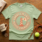 Sorry I'm Late Rescue Emergency Animal Rescue T-Shirt - Vintage Retro
