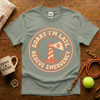 Sorry I'm Late Rescue Emergency Animal Rescue T-Shirt - Vintage Retro