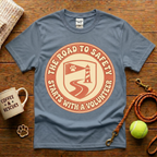 The Road To Safety Starts With A Volunteer Animal Rescue T-Shirt - Vintage Retro