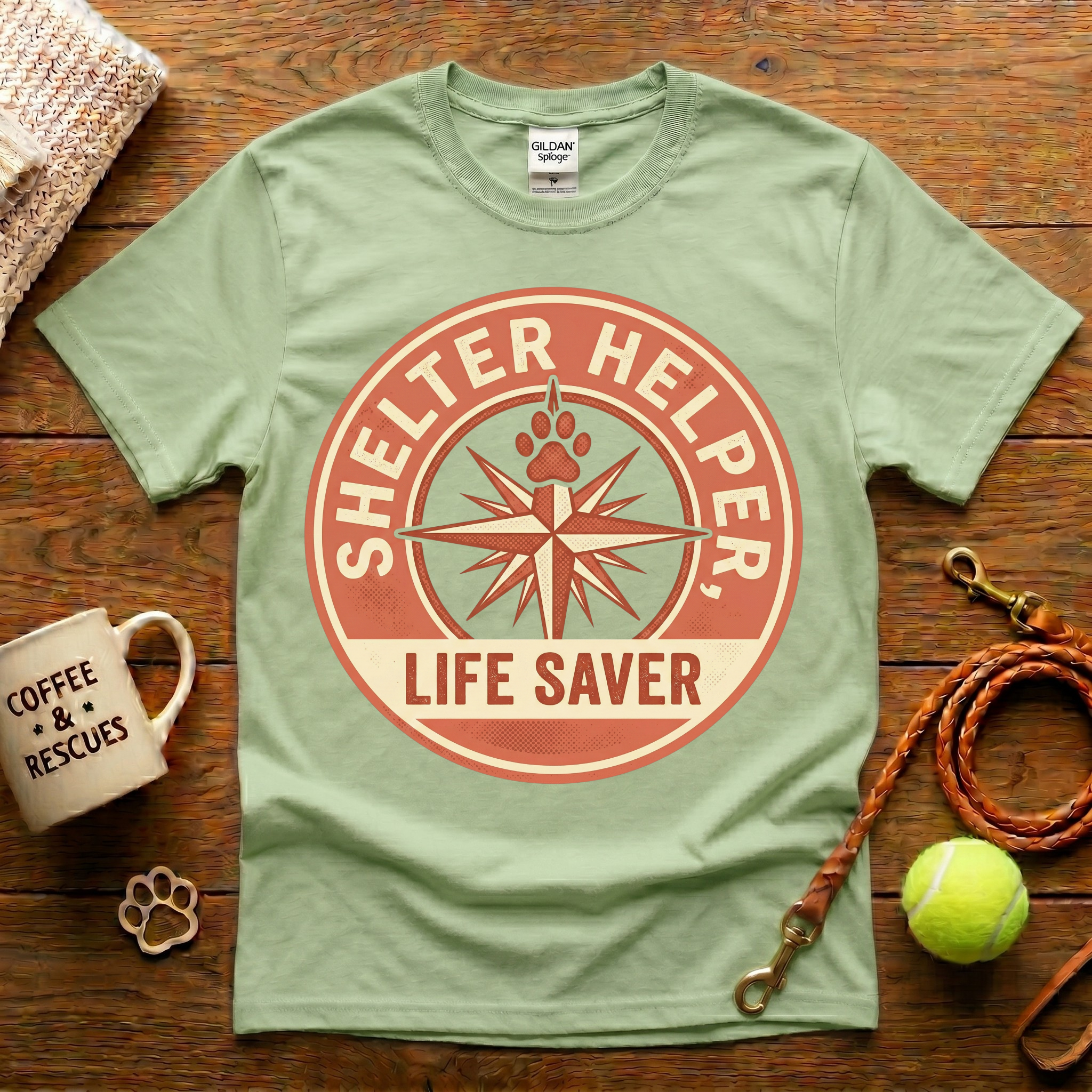 Shelter Helper Life Saver Animal Rescue T-Shirt - Vintage Retro