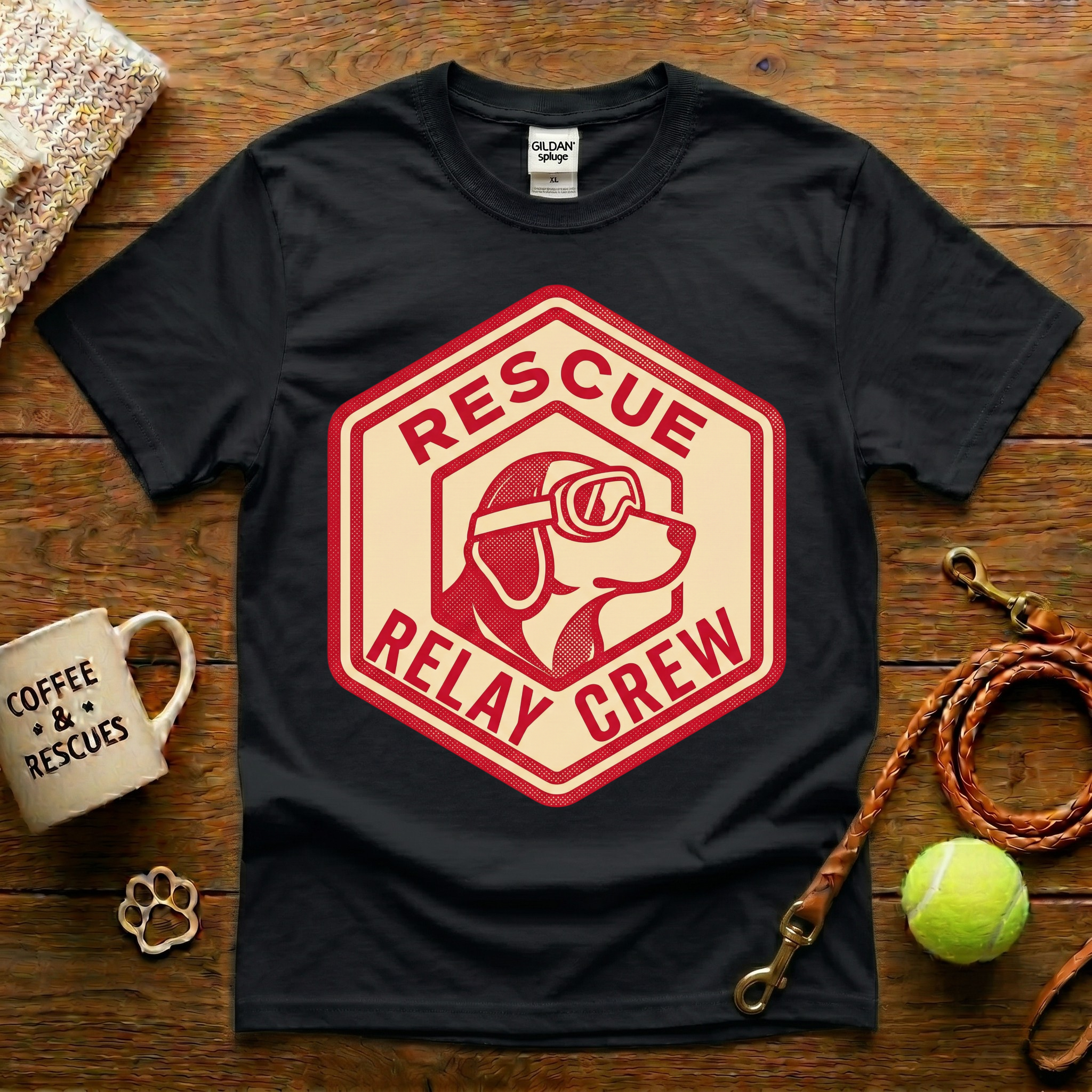 Rescue Relay Crew Animal Rescue T-Shirt - Vintage Retro