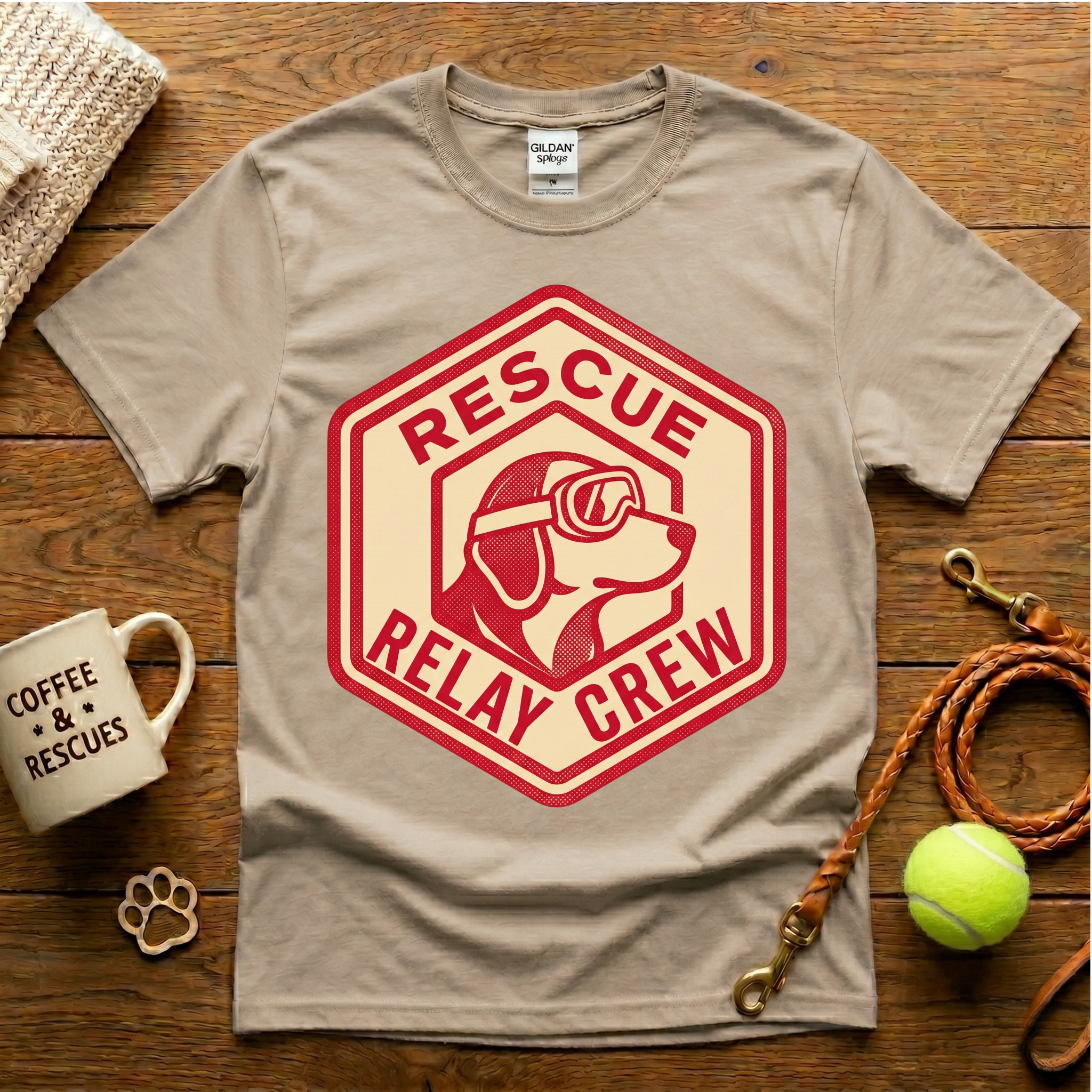 Rescue Relay Crew Animal Rescue T-Shirt - Vintage Retro