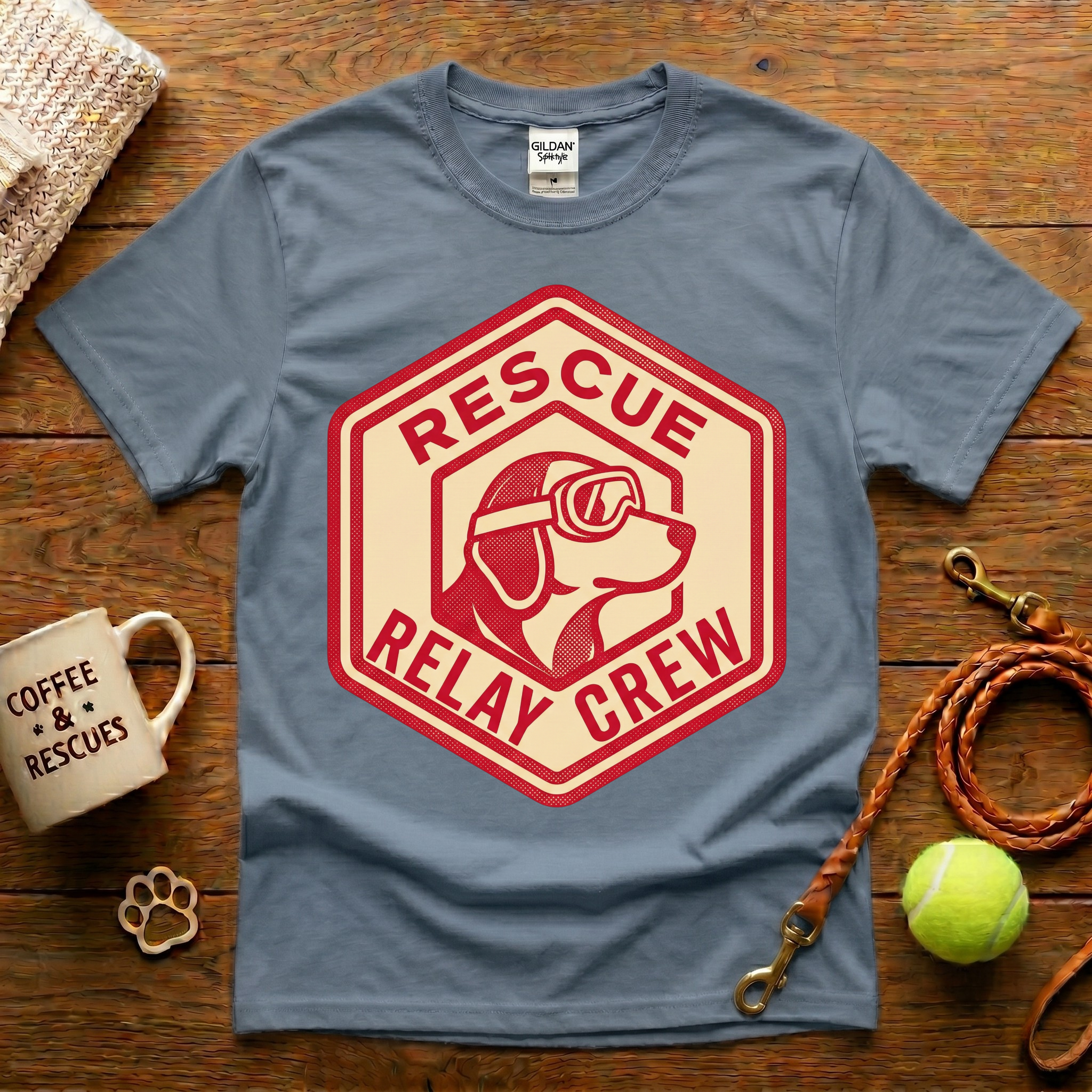 Rescue Relay Crew Animal Rescue T-Shirt - Vintage Retro